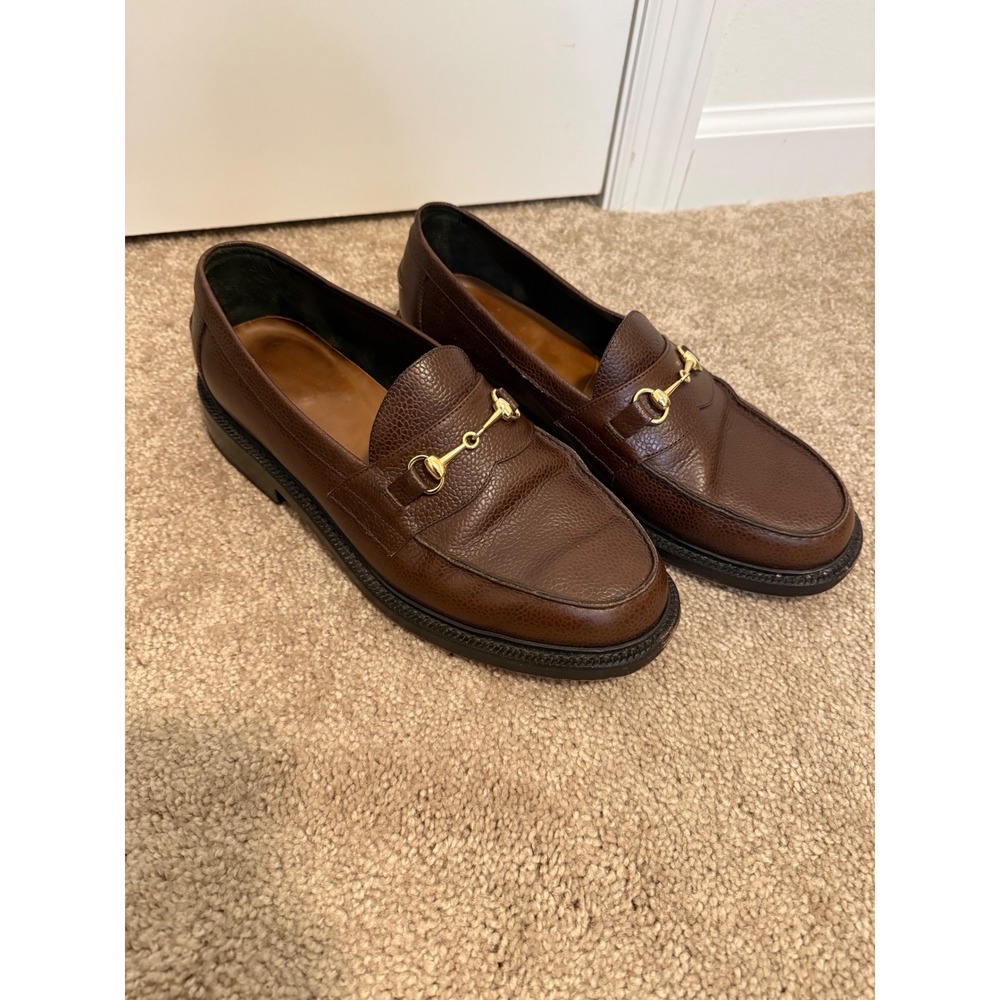 Blackstock & Weber Mason Loafers Mens 10.5 Brown Good Pebbled Leather Classic